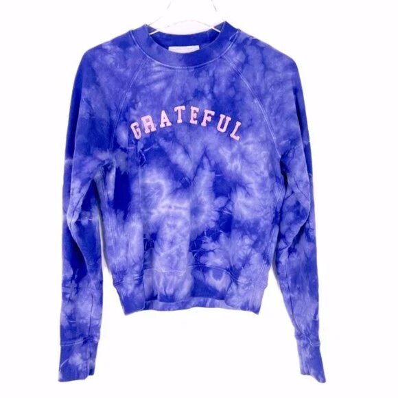 Spiritual Gangster Grateful Classic Crew Sweatshirt Royal Cloud Tie Dye Size XS - Picture 2 of 13
